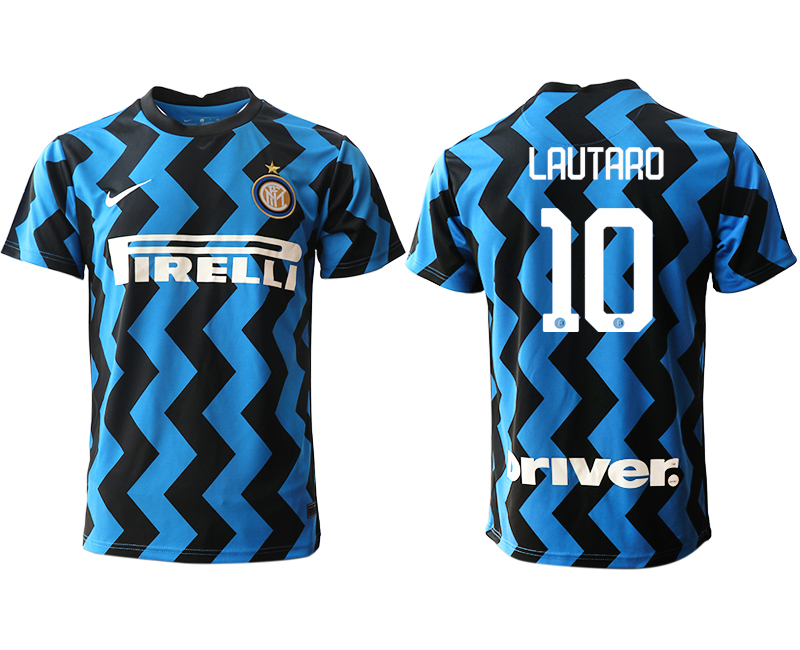 Men 2020-2021 club Inter Milan home aaa versio #10 blue Soccer Jerseys